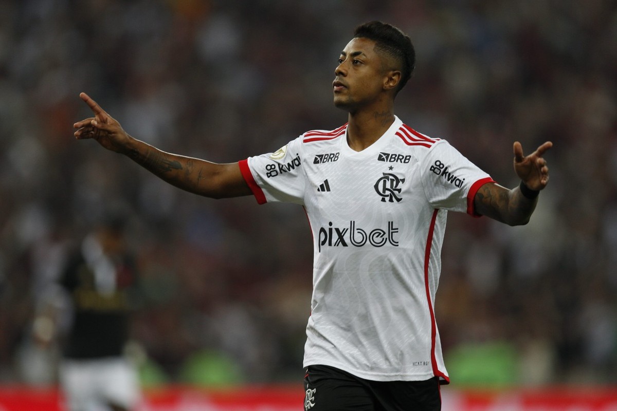 Jogador Bruno Henrique, do Flamengo, durante jogo no Maracanã (Foto: Alexandre Cassiano/Agência O Globo/06-06-2024)
