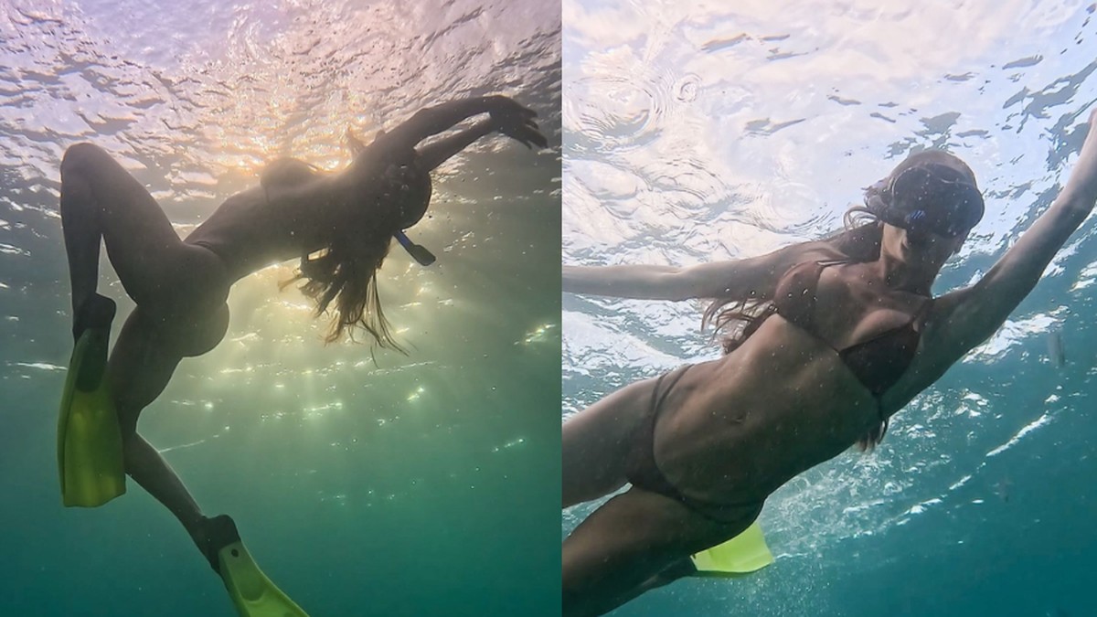 Deborah Secco compartilha momentos em Noronha com a filha e encanta fãs nas redes sociais Deborah Secco impressiona com nado em Noronha e fãs elogiam (Foto: Reprodução/Instagram)