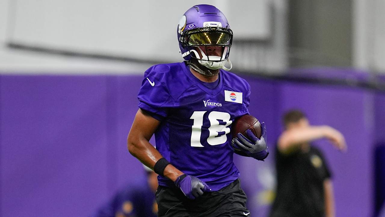 Justin Jefferson é diagnosticado com leve lesão na coxa, afirma técnico dos Vikings Foto: Reprodução/@NFL