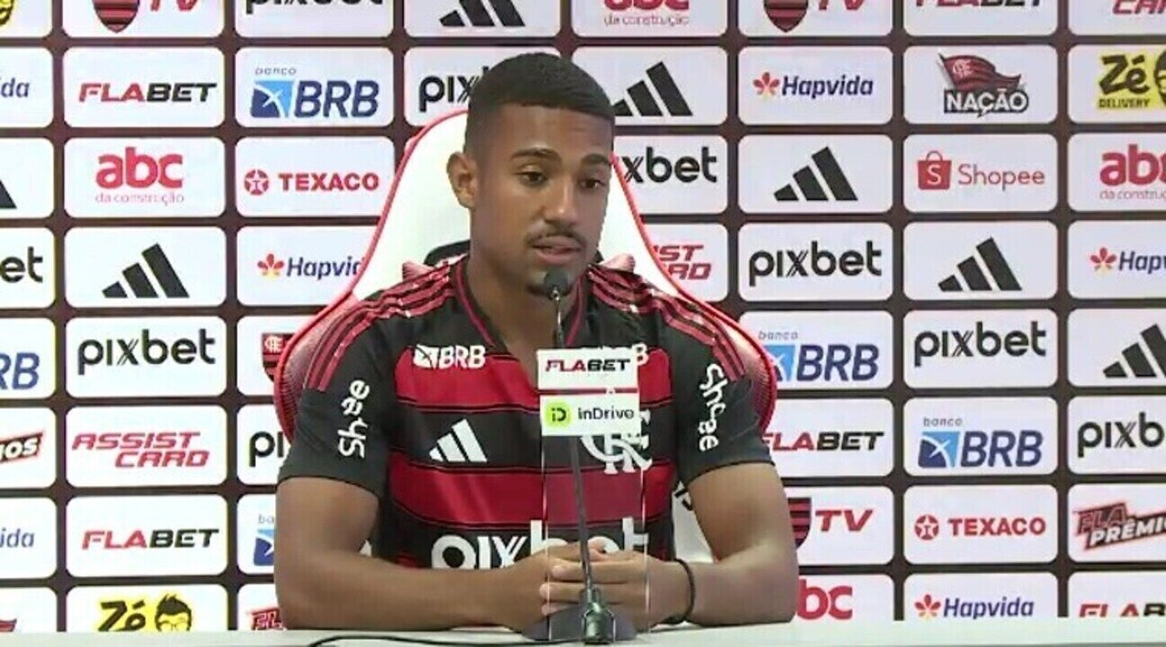 Flamengo pode ter Samuel Lino na escalação contra o Ceará Foto: Reprodução