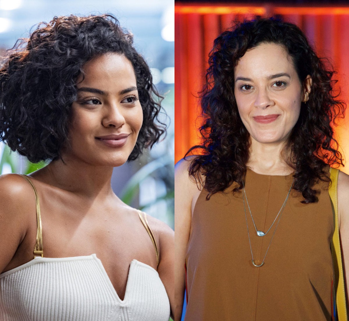 Maria de Fátima (Bella Campos) e Cecília (Maeve Jinkings) (Foto: Globo/Manoella Mello e Globo/Fábio Rocha)