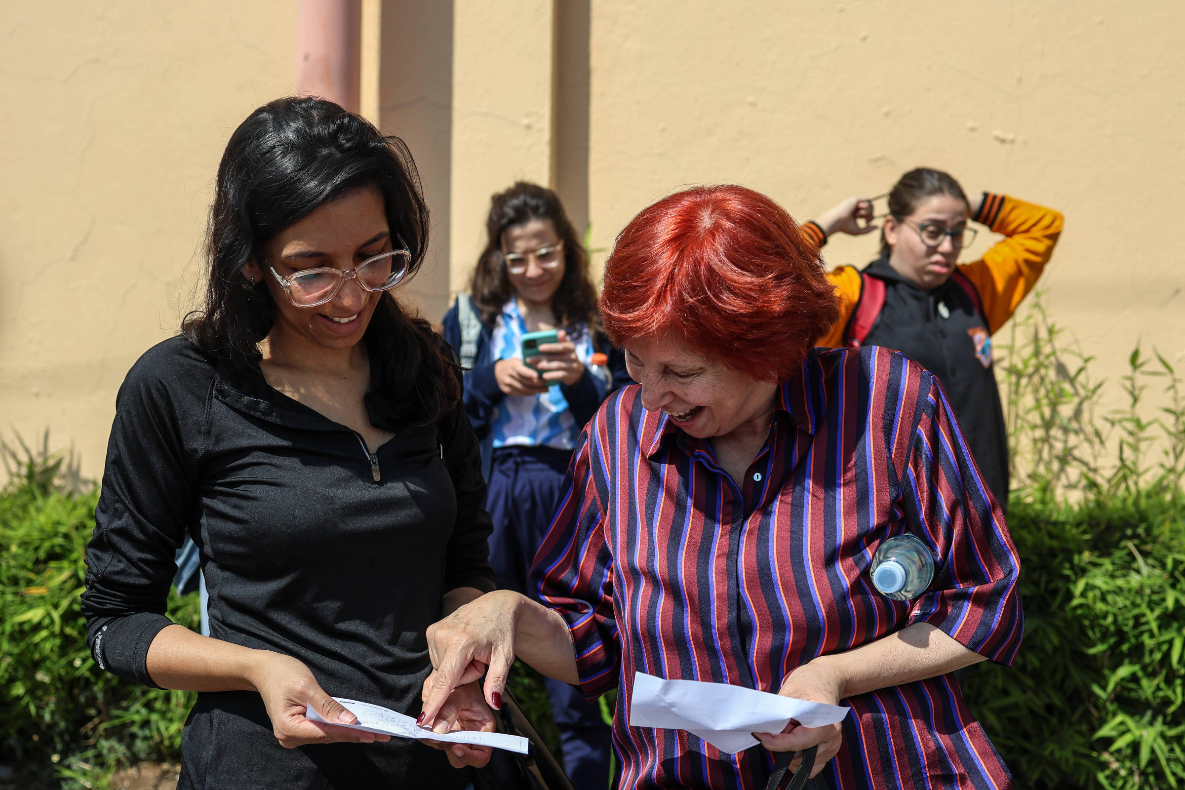 Participantes da primeira edição do CNU na Unip Barra funda, escola que teve o maior número de candidatos em São Paulo (Foto: Felipe Iruatã/Folhapress)