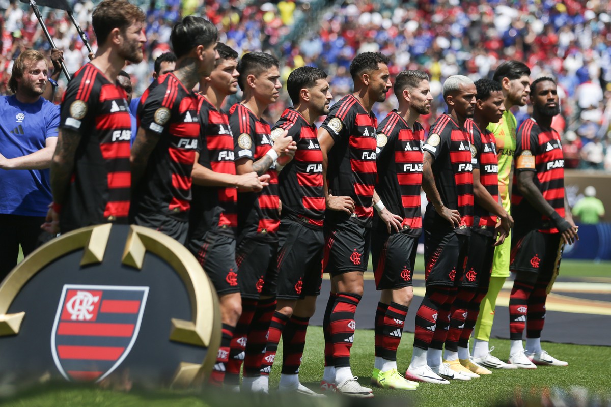Flamengo tem quatro jogadores pendurados antes da última rodada do Mundial Flamengo vence o Chelsea no Mundial (Foto: Gilvan de Souza/Flamengo)