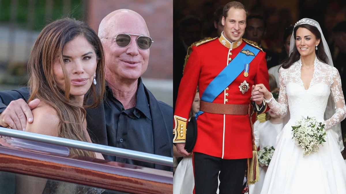 Ellie Goulding se apresenta em casamento de Jeff Bezos como em evento real para William e Kate Casamento de US$ 50 milhões de Bezos revive tradição real com Ellie Goulding no microfone (Foto: Getty Images)