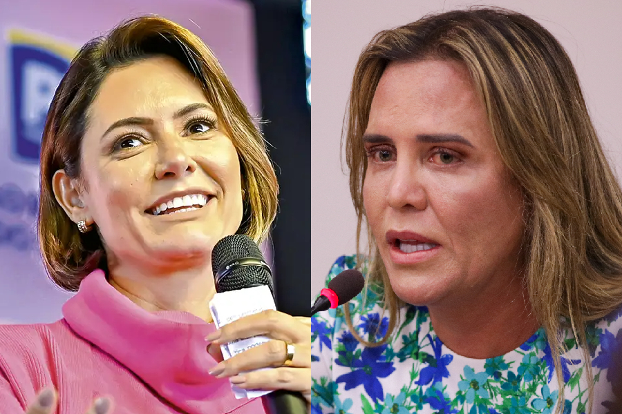 Michelle Bolsonaro (PL) e Celina Leão (PP) (Foto: Zack Stencil/PL/Wilson Dias/Agência Brasil)