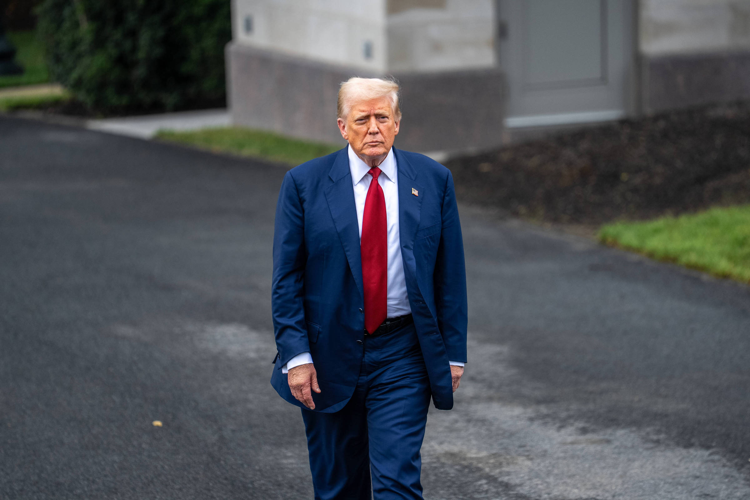 Donald Trump, presidente dos Estados Unidos, na Casa Branca, em Washington (Foto: Hu Yousong - 1.ago.25/Xinhua)