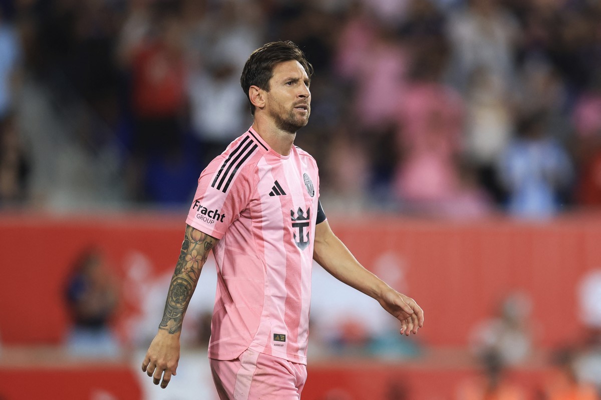 Messi fez dois gols em goleada do Inter Miami sobre o New York Red Bulls (Foto: Dustin Satloff/AFP)