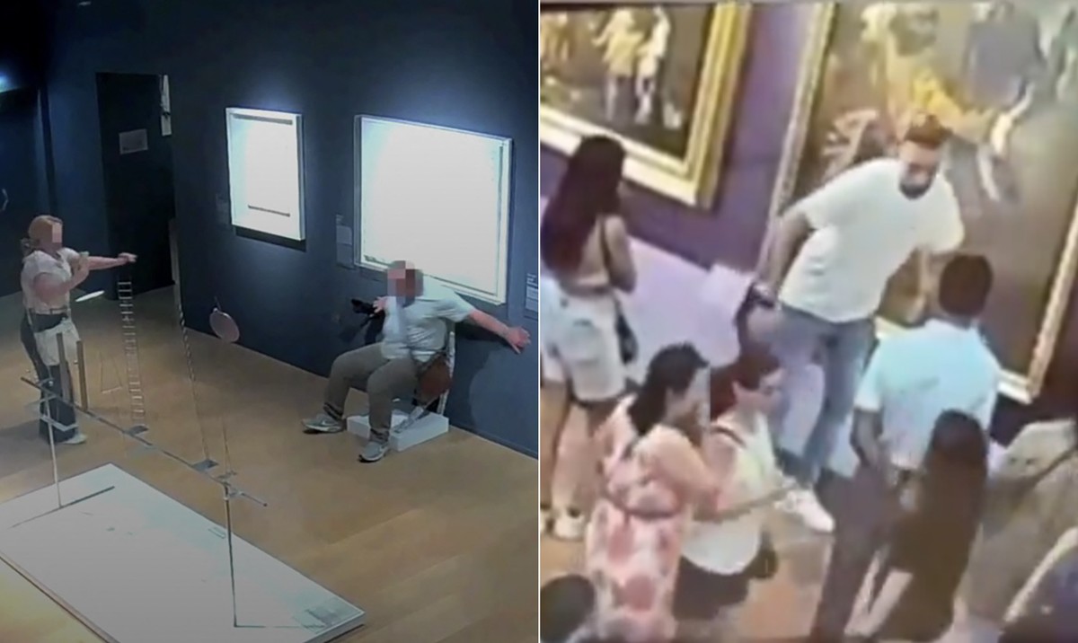 Acidentes em museus pelo mundo causam danos a obras valiosas e históricas Acidentes desastrosos em museus pelo mundo (Foto: Reprodução)