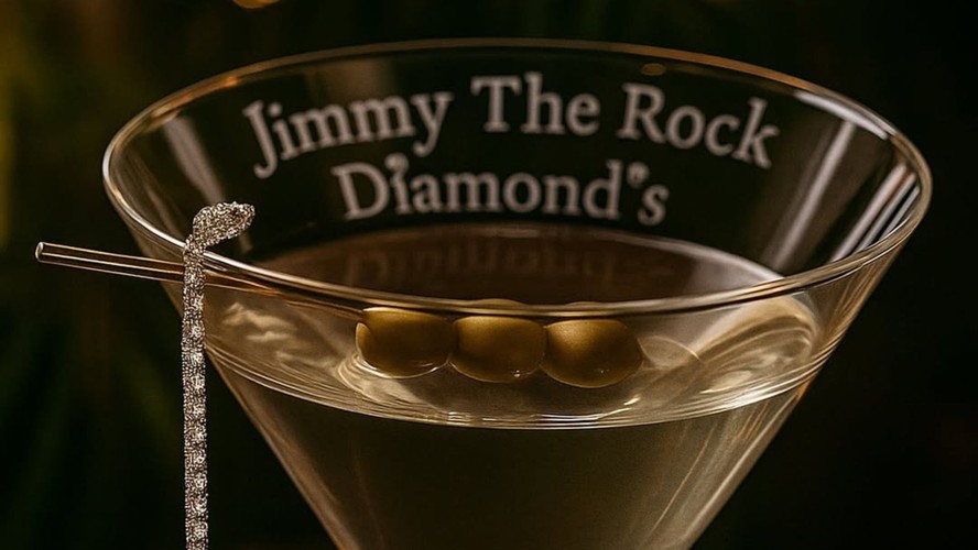 Martini de luxo a 8 mil dólares é servido com colar de diamantes em taça gigante Foto: Reprodução
