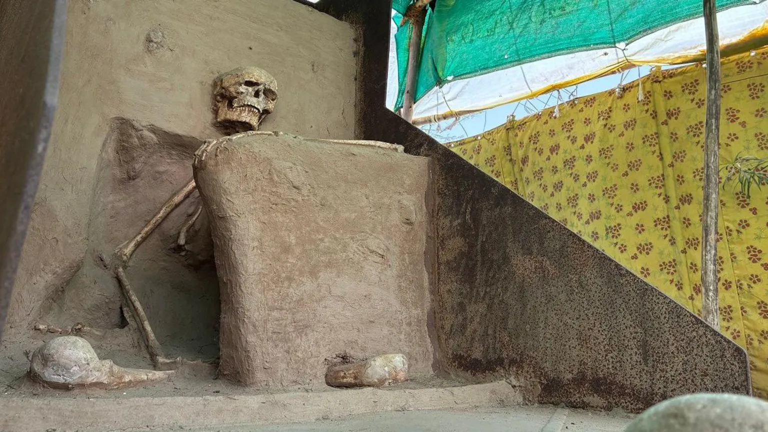 Skeleton de mil anos em Vadnagar aguarda museu devido a entraves burocráticos