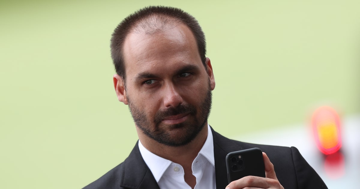 Filho do ex-presidente defendeu taxação de produtos nacionais sob o pretexto de permitir que seu pai participe das eleições de 2026. (Foto: Gabriela Biló/Estadão)