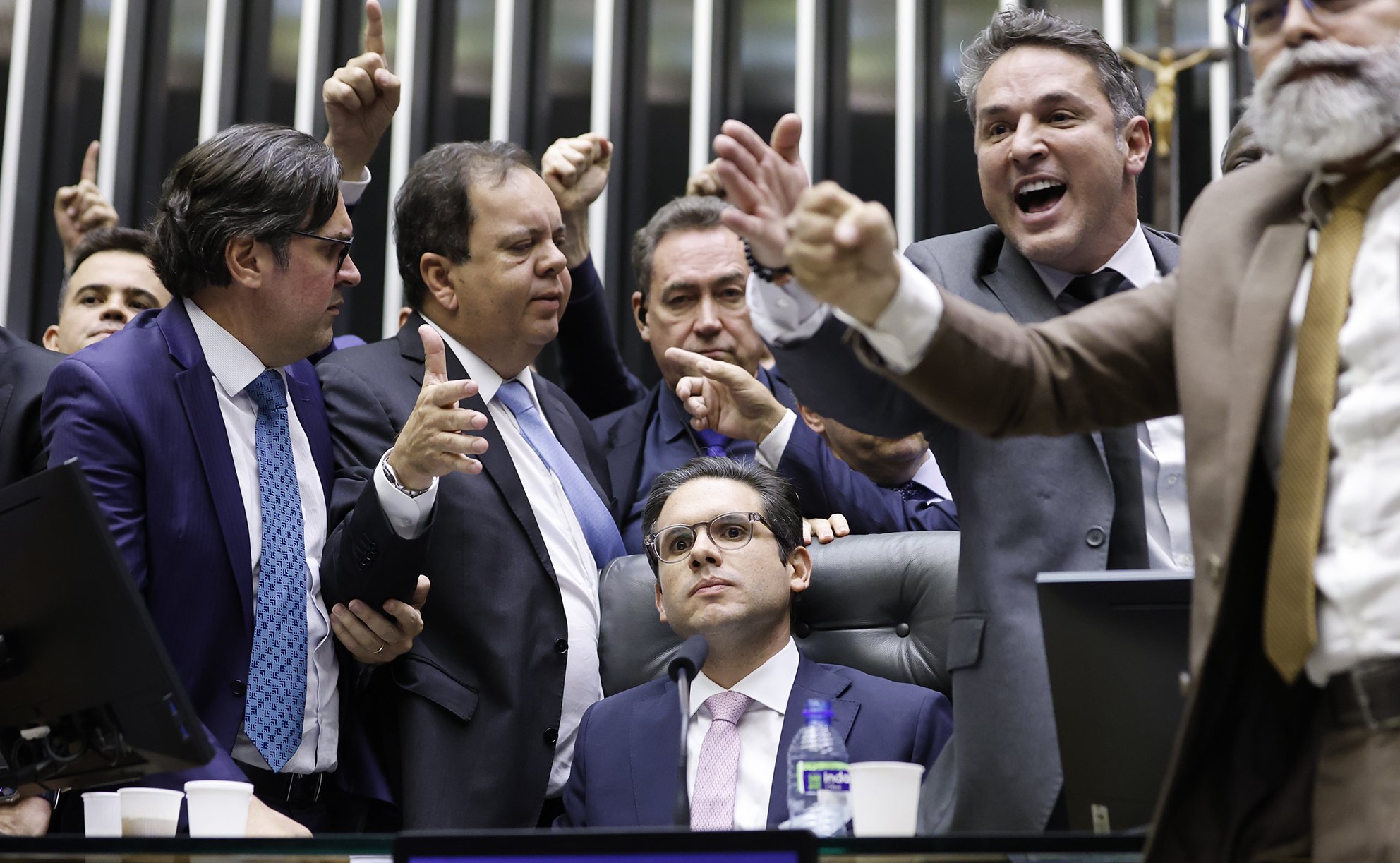 Plenário da Câmara dos Deputados: Os dois dias de obstrução física à mesa diretora da Câmara, sem qualquer previsão legal no regimento interno da Casa, fragilizaram o poder de Motta no comando dos trabalhos parlamentares. (Foto: Marina Ramos/Câmara dos Deputados/Agência Câmara)