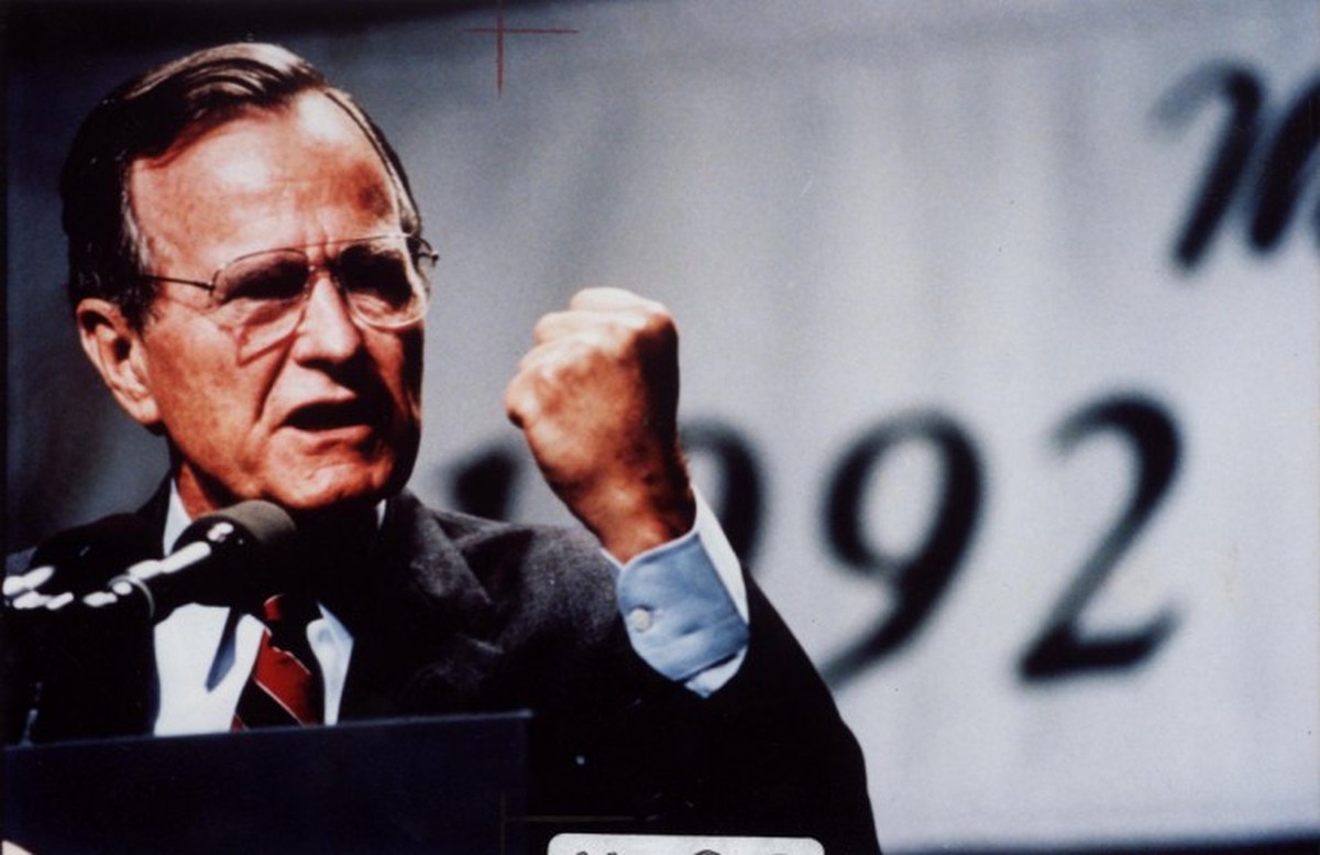 Trump adota estratégias de Bush pai em nova fase política George H. W. Bush, presidente dos Estados Unidos entre 1989 e 1993 (Foto: Acervo)