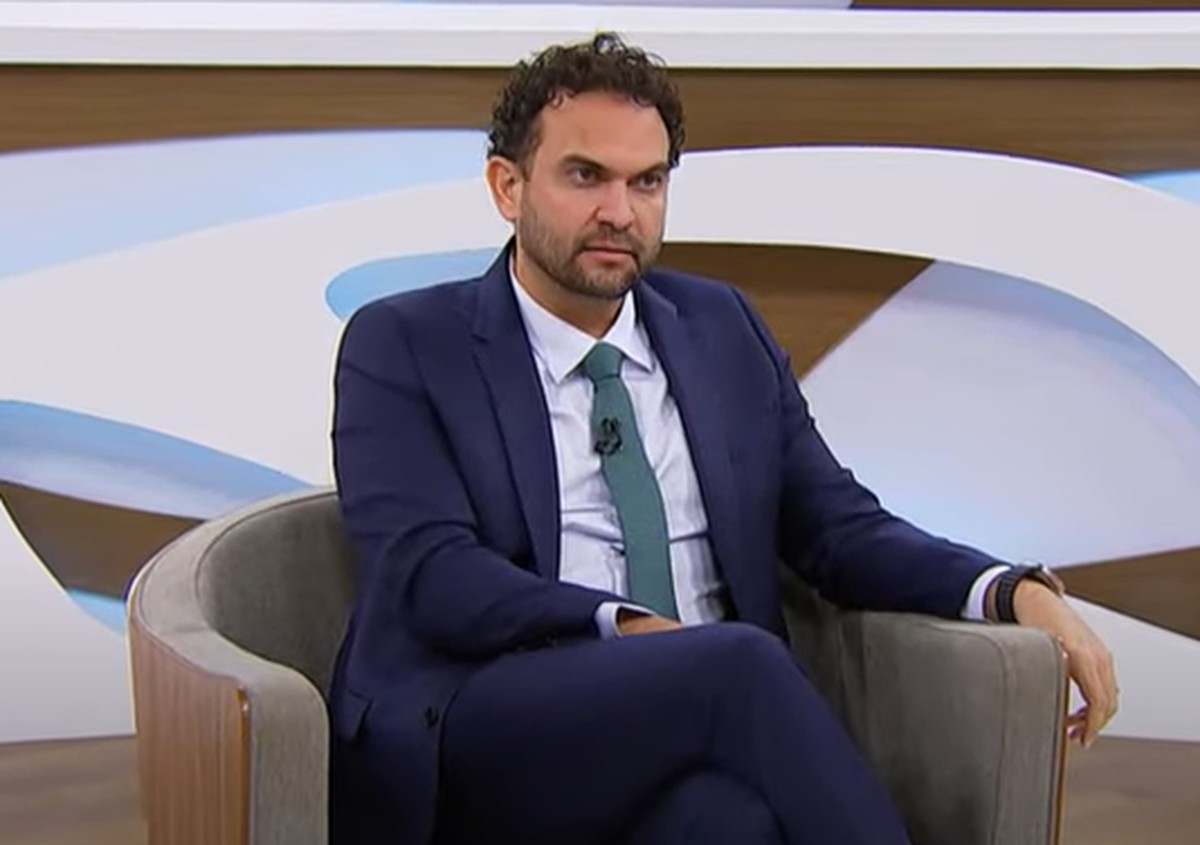 Felipe Nunes, da Quaest, durante entrevista no 'Roda Viva', da TV Cultura (Foto: Reprodução/TV Cultura)