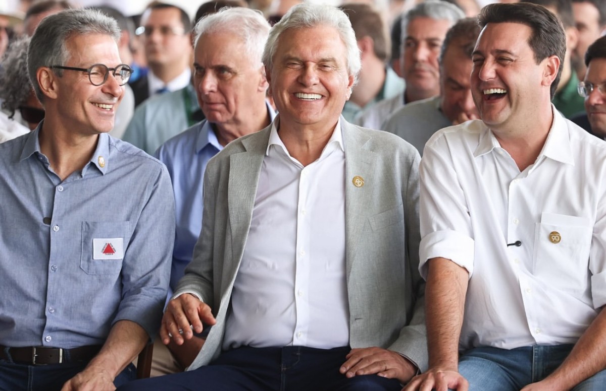 Caiado, Ratinho e Zema enfrentam dificuldades para garantir apoio de Bolsonaro em 2026 Romeu Zema, Ronaldo Caiado e Ratinho Júnior na Expozebu (Foto: Divulgação)
