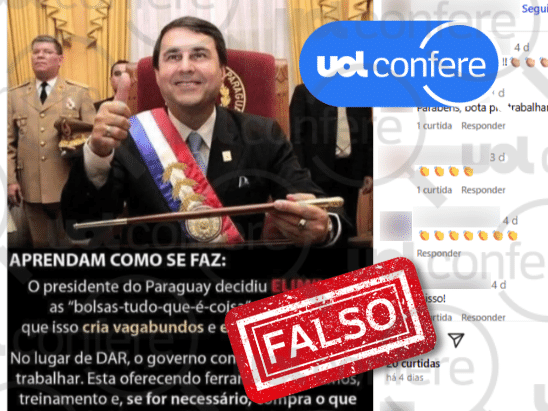 Governo paraguaio mantém programa social semelhante ao Bolsa Família Governo paraguaio não cancelou programa semelhante ao Bolsa Família (Foto: Reprodução/Instagram)