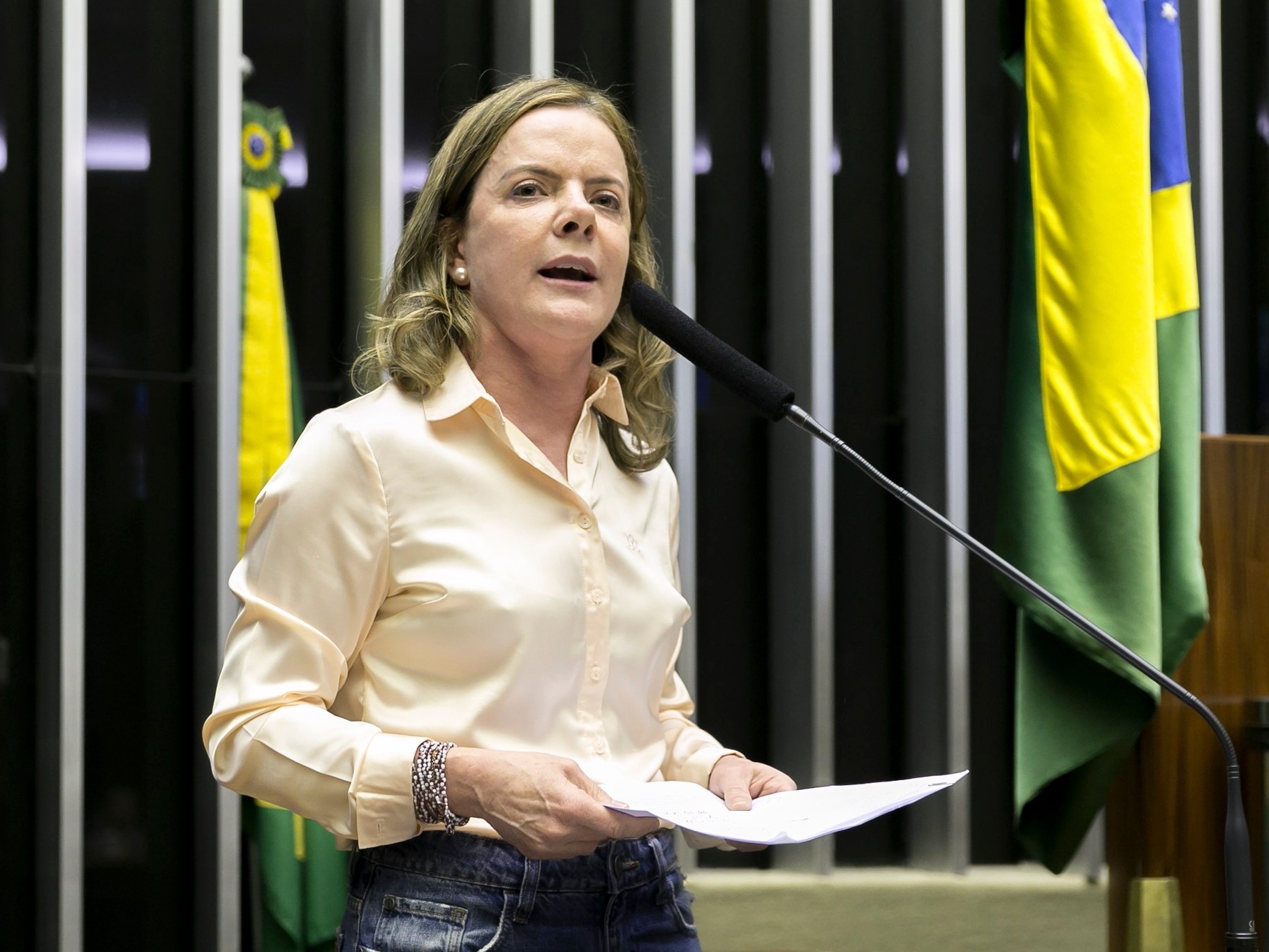 Gleisi Hoffmann, ministra das Relações Institucionais (Foto: Gustavo Bezerra/PT)
