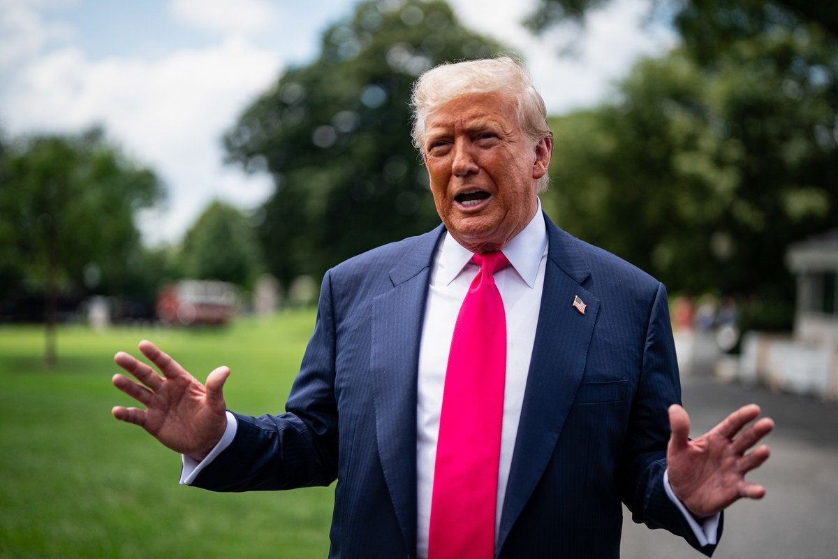 Deputados da base de Lula aprovam moções de repúdio contra Trump Donald Trump, presidente dos Estados Unidos — Foto: Bloomberg