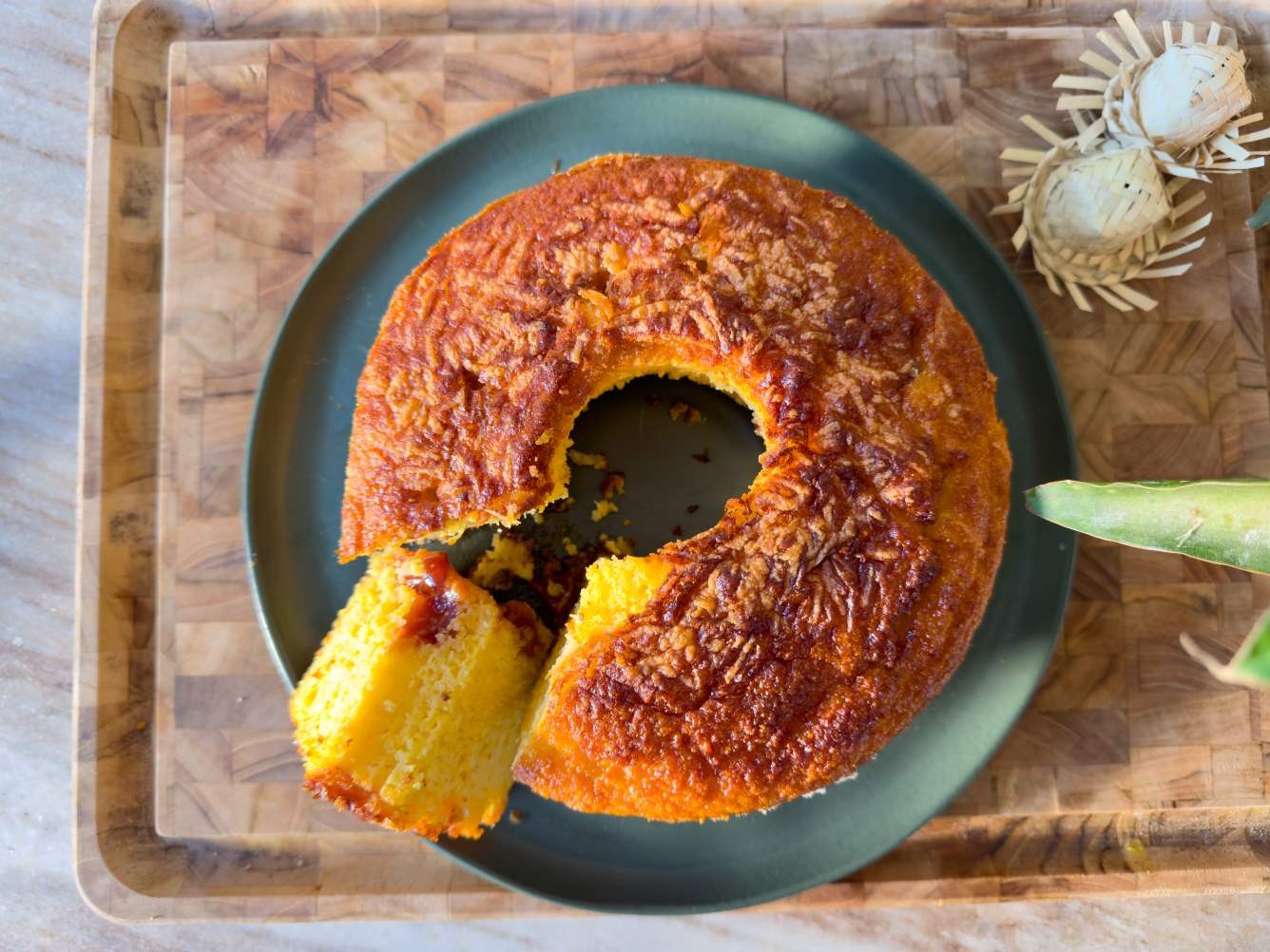Bolo de milho com goiabada na air fryer é a receita perfeita para a Festa Junina Foto: Reprodução