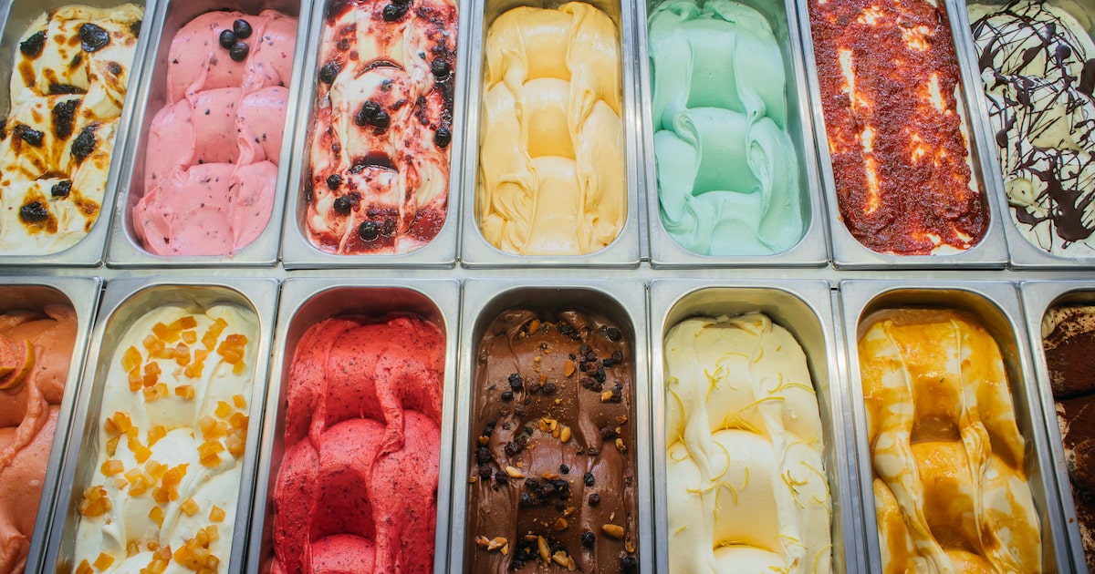 São Paulo lidera consumo de sorvete no Brasil e revela amor pelo doce gelado Vitrine sorvetes da L'Albero dei Gelati (Foto: Bruno Geraldi)