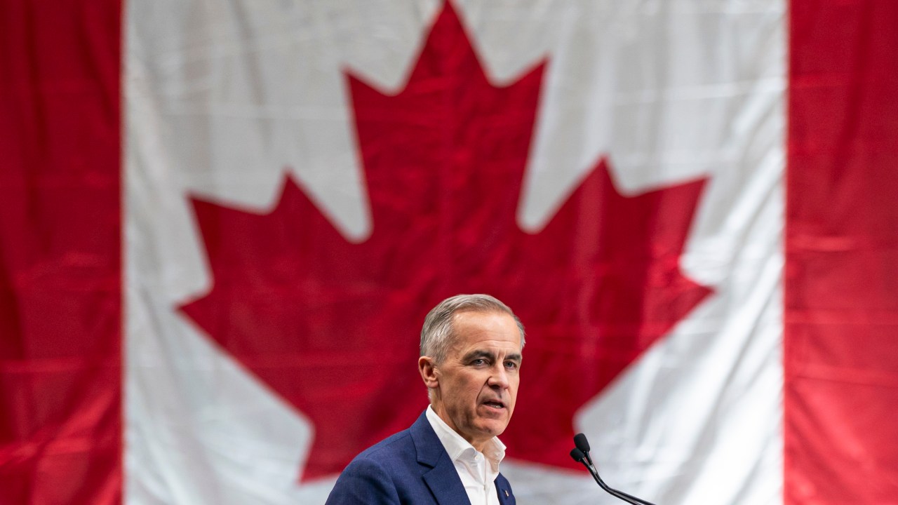 Primeiro-ministro do Canadá e líder do Partido Liberal do país, Mark Carney - 23/04/2025 (Foto: Rich Lam/Getty Images)