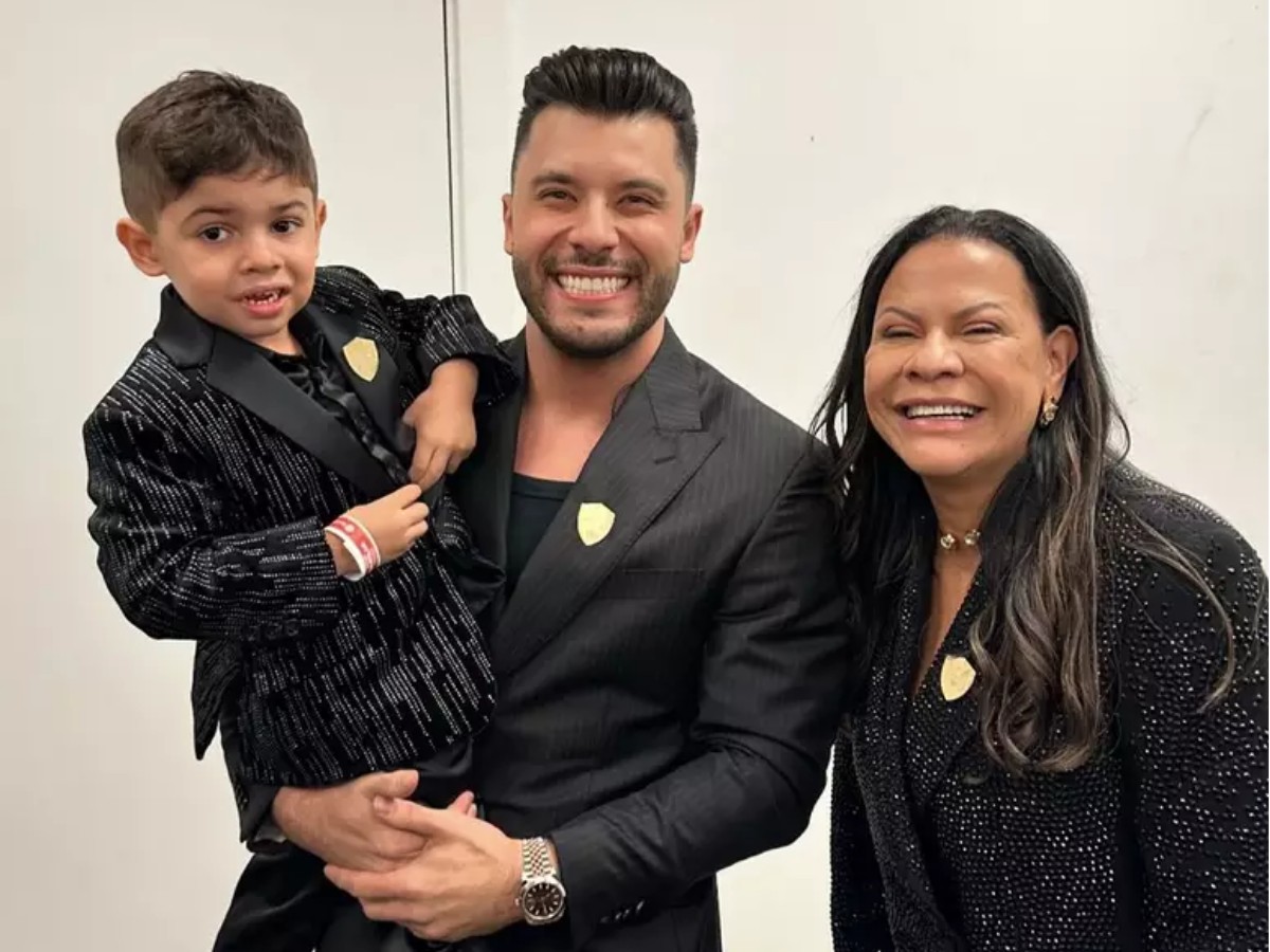 Advogado critica decisão judicial sobre guarda e defende 'laços familiares' da avó Léo, filho de Marília Mendonça, junto com o pai, Murilo Huff, e a avó, Dona Ruth (Foto: Reprodução)