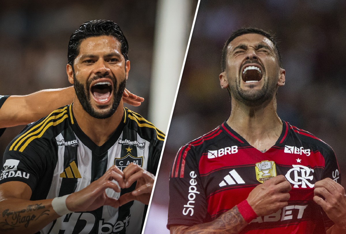 Hulk (à esquerda) e Arrascaeta podem decidir a partida — Foto: Editoria de Arte