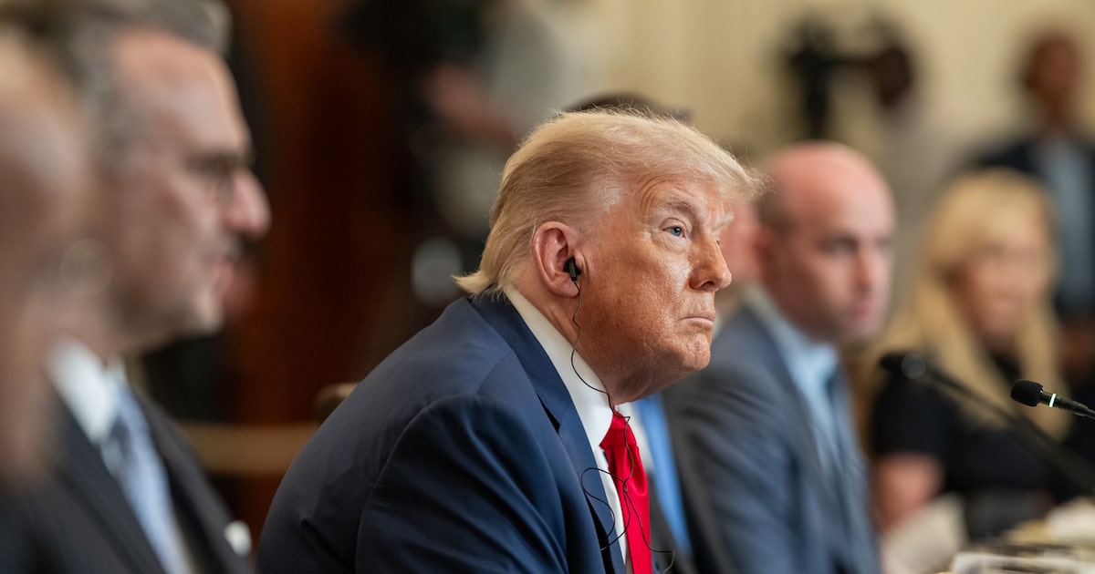 Governo e setor produtivo reagem ao anúncio de tarifas de Trump sobre o Brasil Trump, na Casa Branca, na quarta-feira, 9, dia em que anunciou tarifa de 50% para o Brasil (Foto: Daniel Torok/Casa Branca)