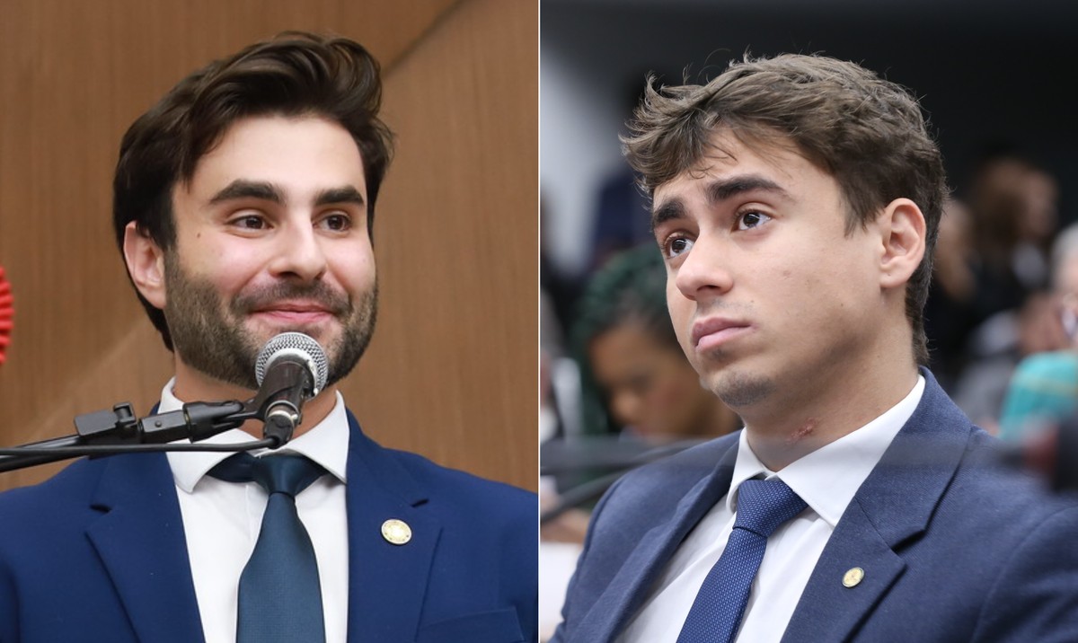 MP denuncia sobrinho-neto de Dilma Rousseff por incitação ao crime após queixa Vereador de BH Pedro Rousseff (PT), à esquerda, e o deputado federal Nikolas Ferreira (PL-MG): conflito nos tribunais (Foto: Montagem com fotos de Cláudio Rabelo/CMBH e Kayo Magalhães/Câmara dos Deputados)