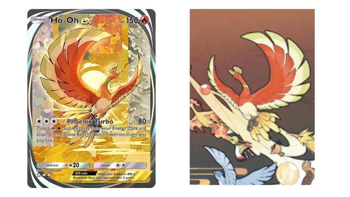 Preocupações com plágio afetam arte do card de Ho-Oh no Pokémon TCG The Pokémon Company / lanjiujiu / Kotaku