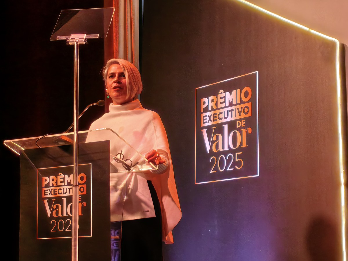 Maria Fernanda Delmas, diretora de Redação do Valor Econômico, na abertura da premiação Executivo de Valor 2025 (Foto: Rogerio Vieira/ Valor)