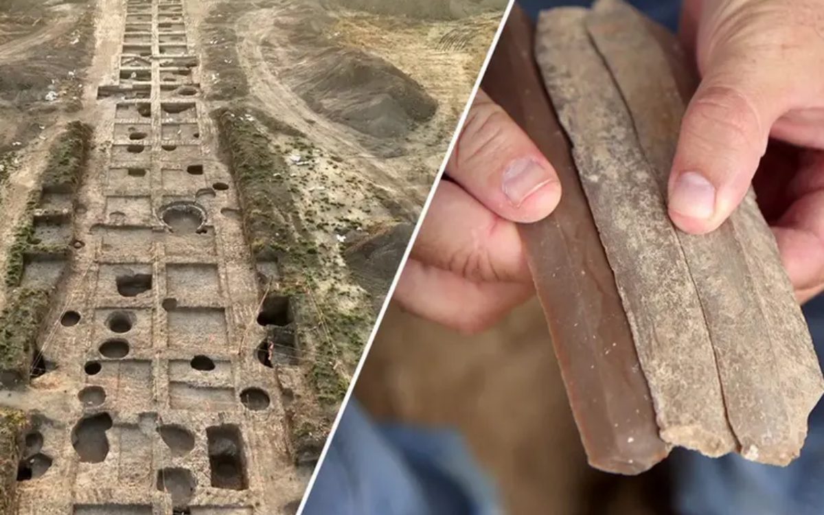 Fábrica milenar é descoberta no sul de Israel; local produzia lâminas (Foto: Autoridade de Antiguidades de Israel)
