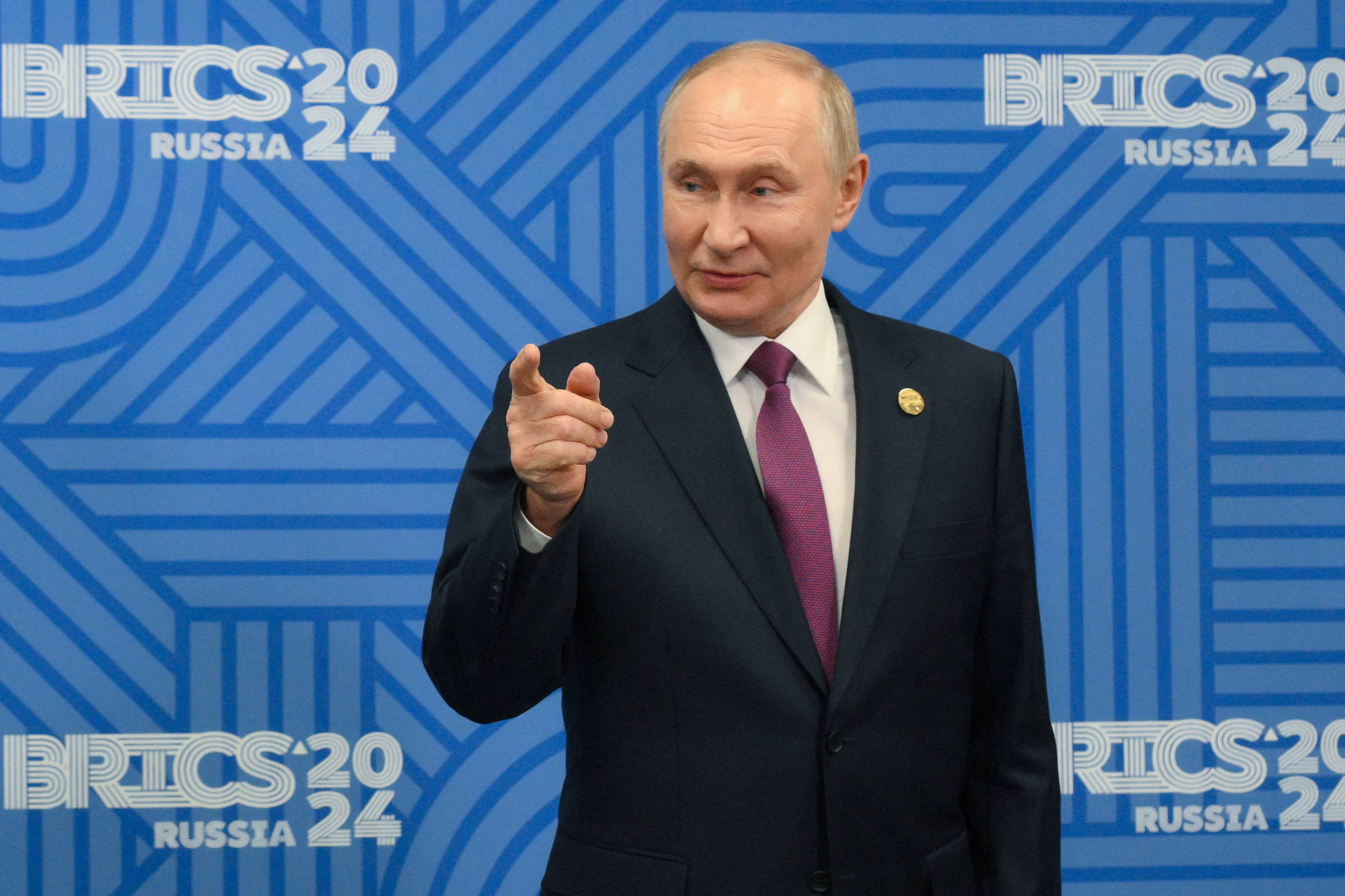 Brics no Rio enfrenta ausências de líderes globais, incluindo Putin e Xi O presidente da Rússia, Vladimir Putin, participa da cúpula dos Brics em Kazan, na Rússia. (Foto: Ekaterina Chesnokova/BRICS-RUSSI/via REUTERS)