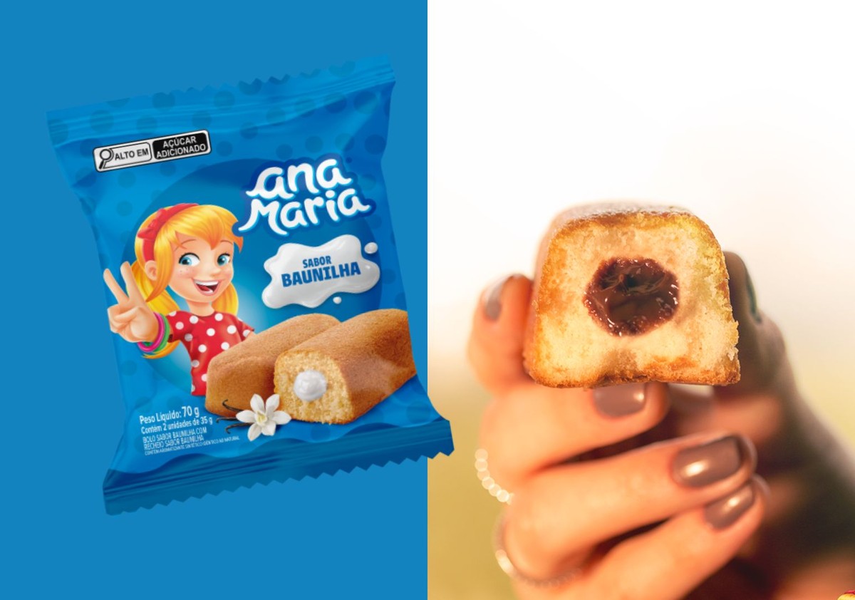 Bolinho Ana Maria é acusado de enganar e incentivar consumo de ultraprocessados infantis Bolinho Ana Maria é denunciado pelo Idec. (Foto: Divulgação)