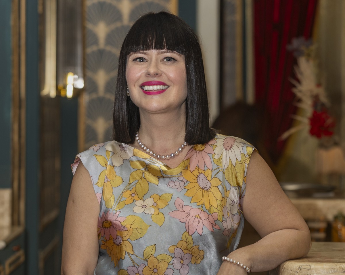 Mariana Bridi como Mirtes em 'Êta mundo melhor!' (Foto: Léo Rosário/Globo)