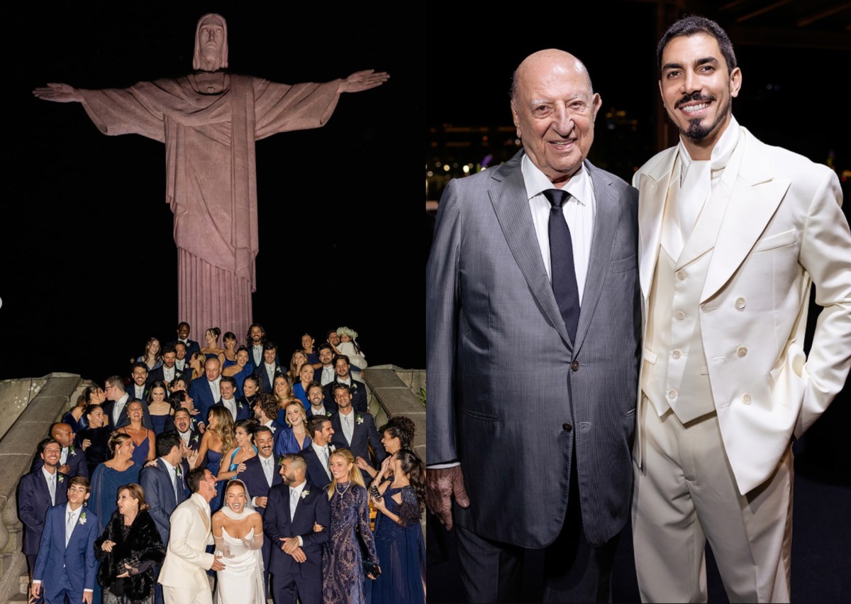 Filho do bicheiro Anísio, Gabriel David abre álbum de casamento com Giovanna Lancellotti aos pés do Cristo (Foto: Reprodução/Instagram)