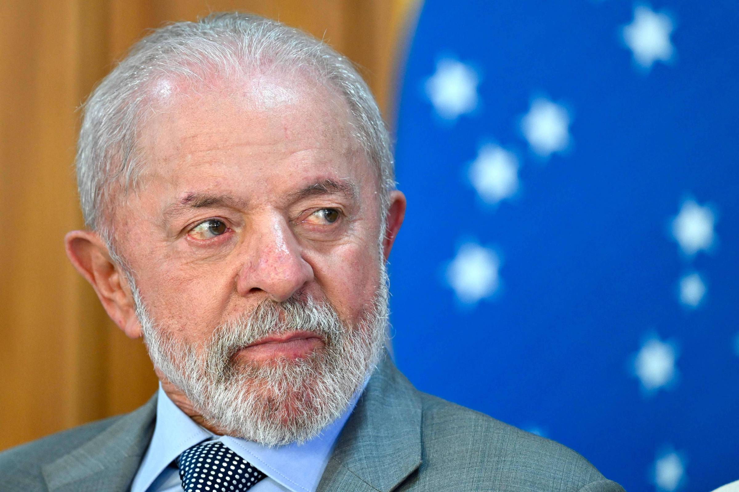O presidente Lula (PT) durante reunião no Palácio do Planalto, em Brasília (Foto: Evaristo Sá - 14.jul.25/AFP)