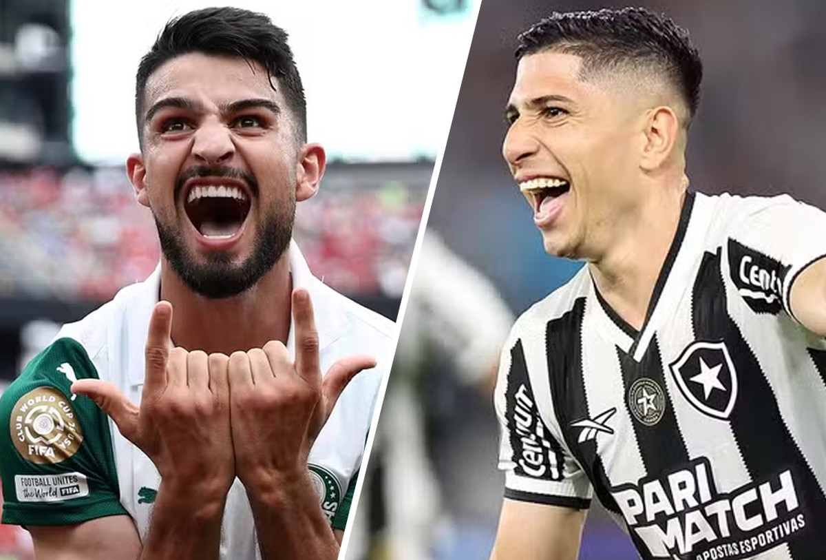 Flaco e Savarino são destaques de Palmeiras x Botafogo no Mundial — Foto: Editoria de Arte