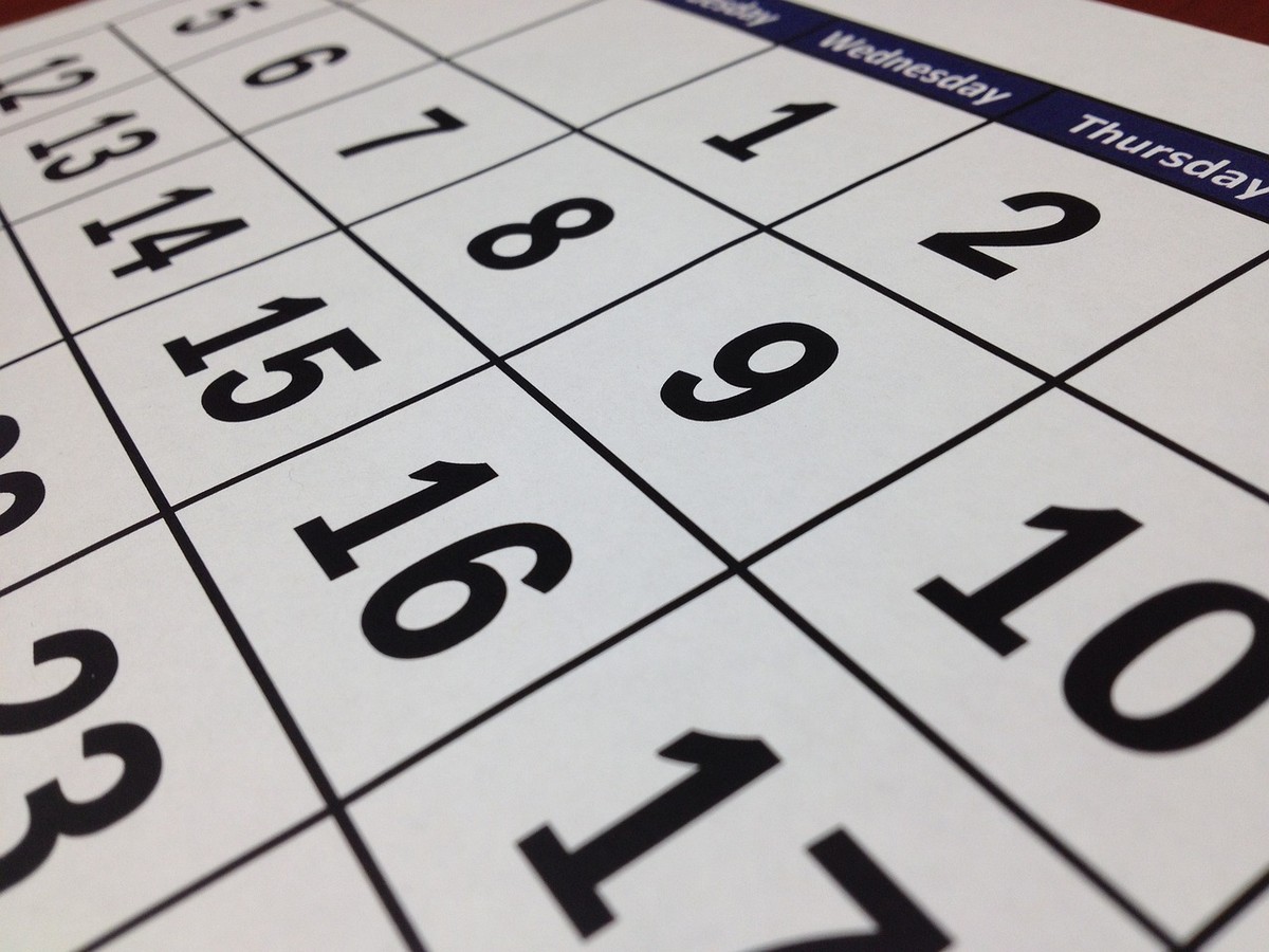 Feriados prolongados em 2025: apenas um após Corpus Christi antes do Natal Calendário (Foto: Pixabay)