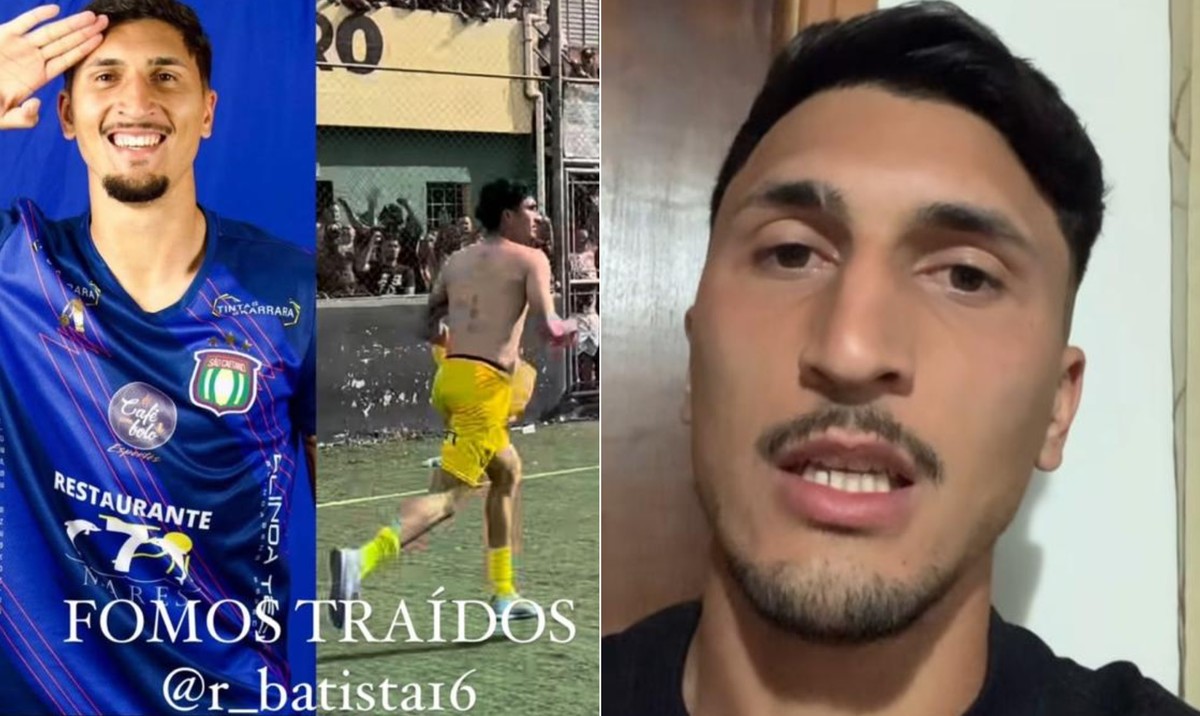 São Caetano exclui publicação em que diz que jogador traiu o clube; atleta admite erro, mas alega salário atrasado (Foto: Reprodução)