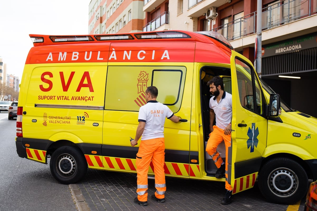 Ambulância do SAMU em 2024 em Valencia. (Foto: Europa Press)