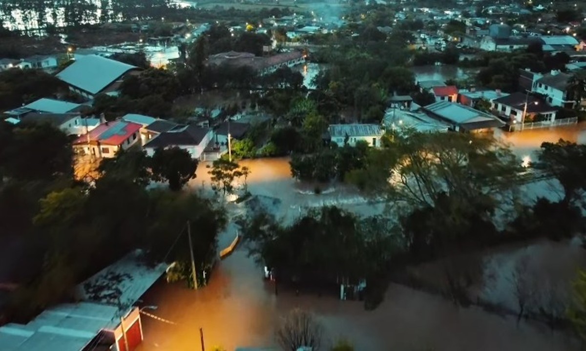 Imagens dos estragos causados por temporal em Mata (RS) (Foto: Reprodução / Instagram - @taschetto_alvaro)