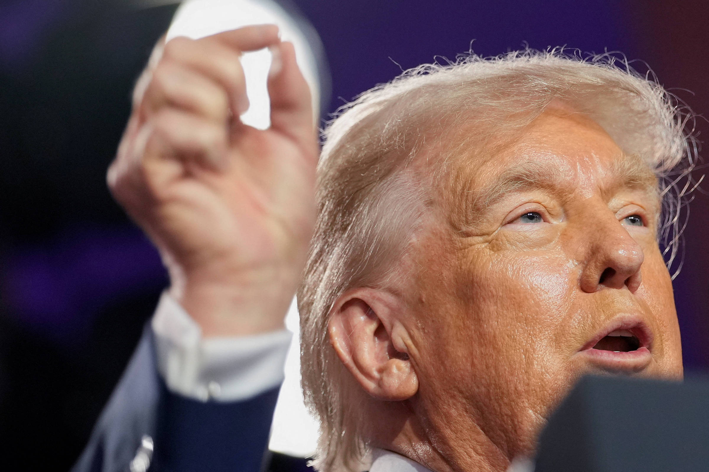 O presidente dos Estados Unidos, Donald Trump, durante evento em Washington (Foto: Kent Nishimura - 23.jul.25/Reuters)
