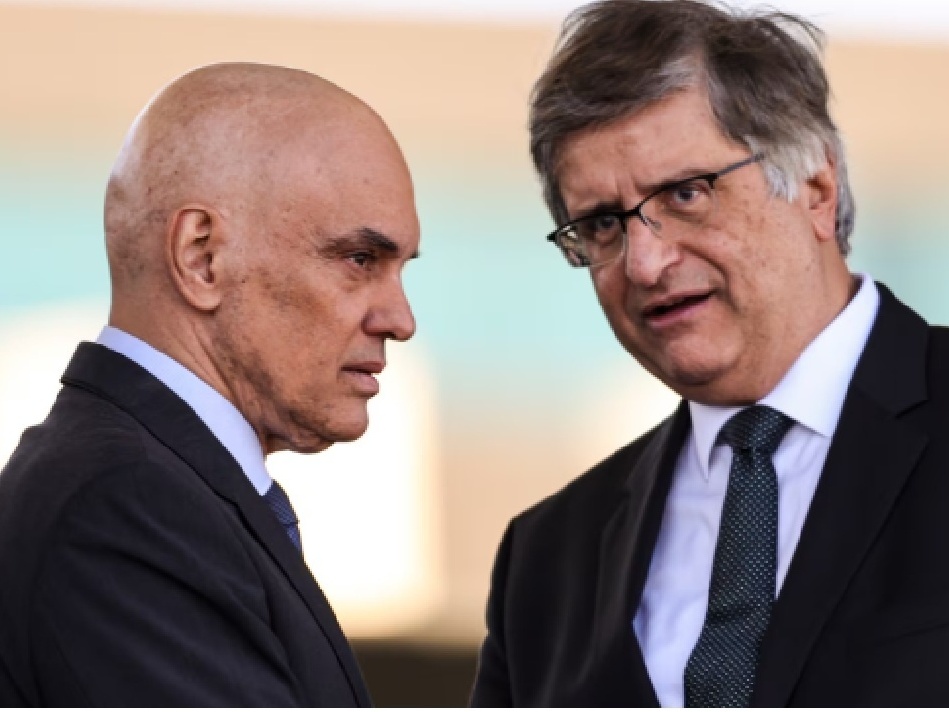 Ministro Alexandre de Moraes e Paulo Gonet, procurador-geral da República (Foto: Marcelo Camargo/Agência Brasil)