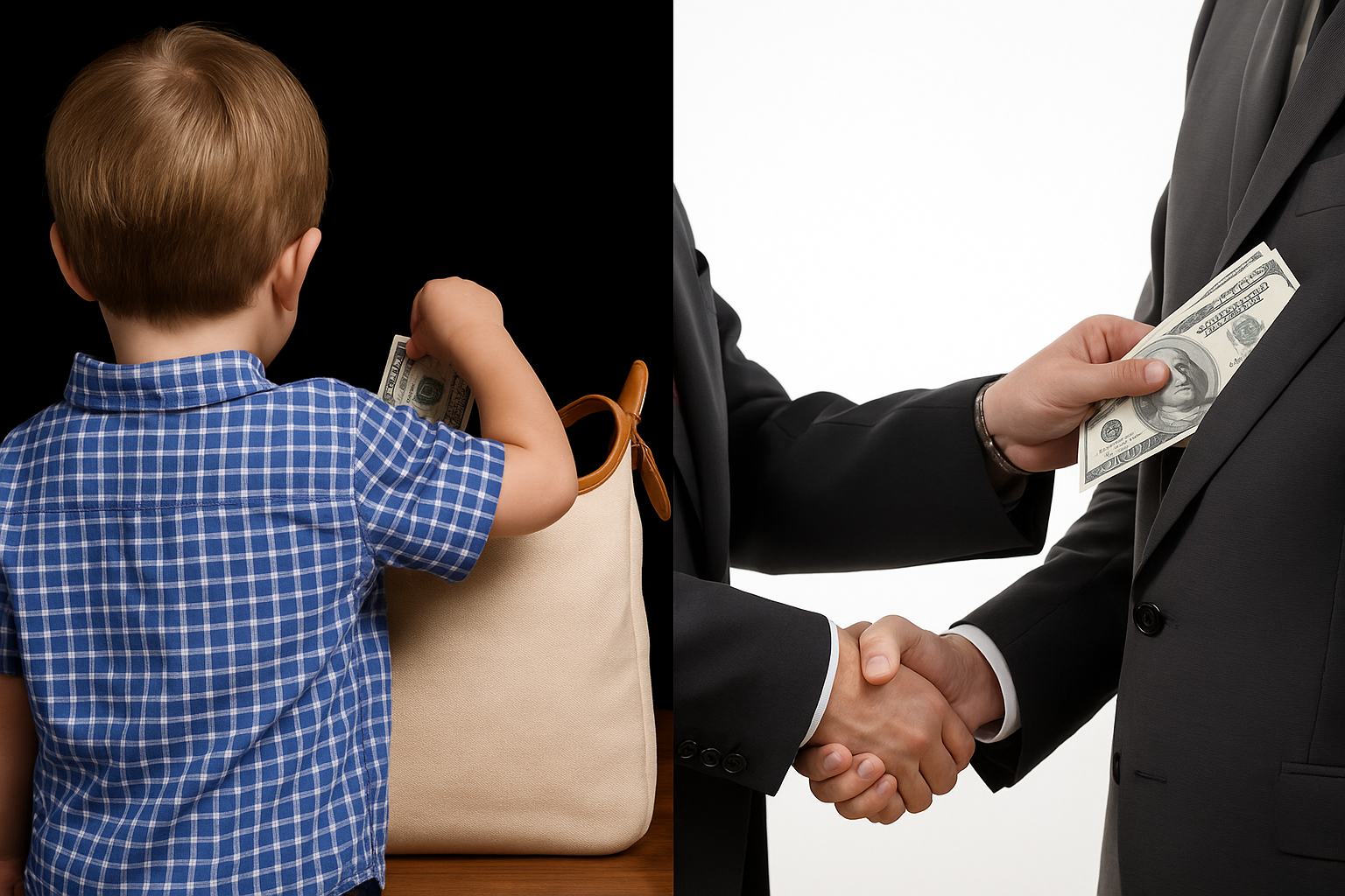 Pequenos atos de corrupção se transformam em grandes escândalos no futuro Foto: Reprodução