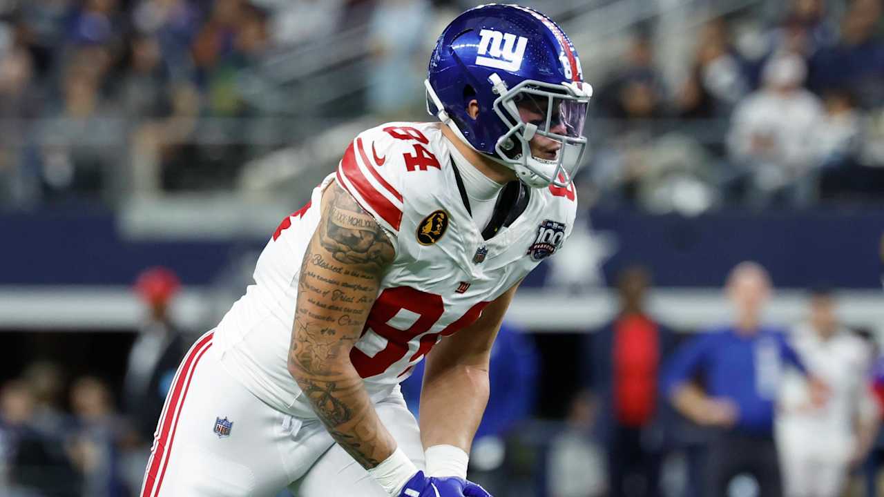 Theo Johnson se destaca em seu segundo ano antes de lesão que encerra temporada Foto: Reprodução/@NFL