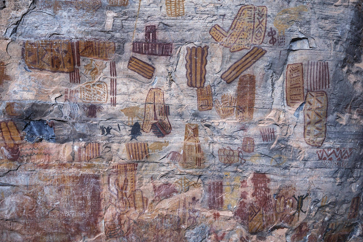 Parque do Peruaçu revela vestígios de civilizações pré-históricas em Minas Gerais Arte rupestre no Parque Nacional de Cavernas Peraçu, localizado em Minas Gerais (Foto: Tom Alves)