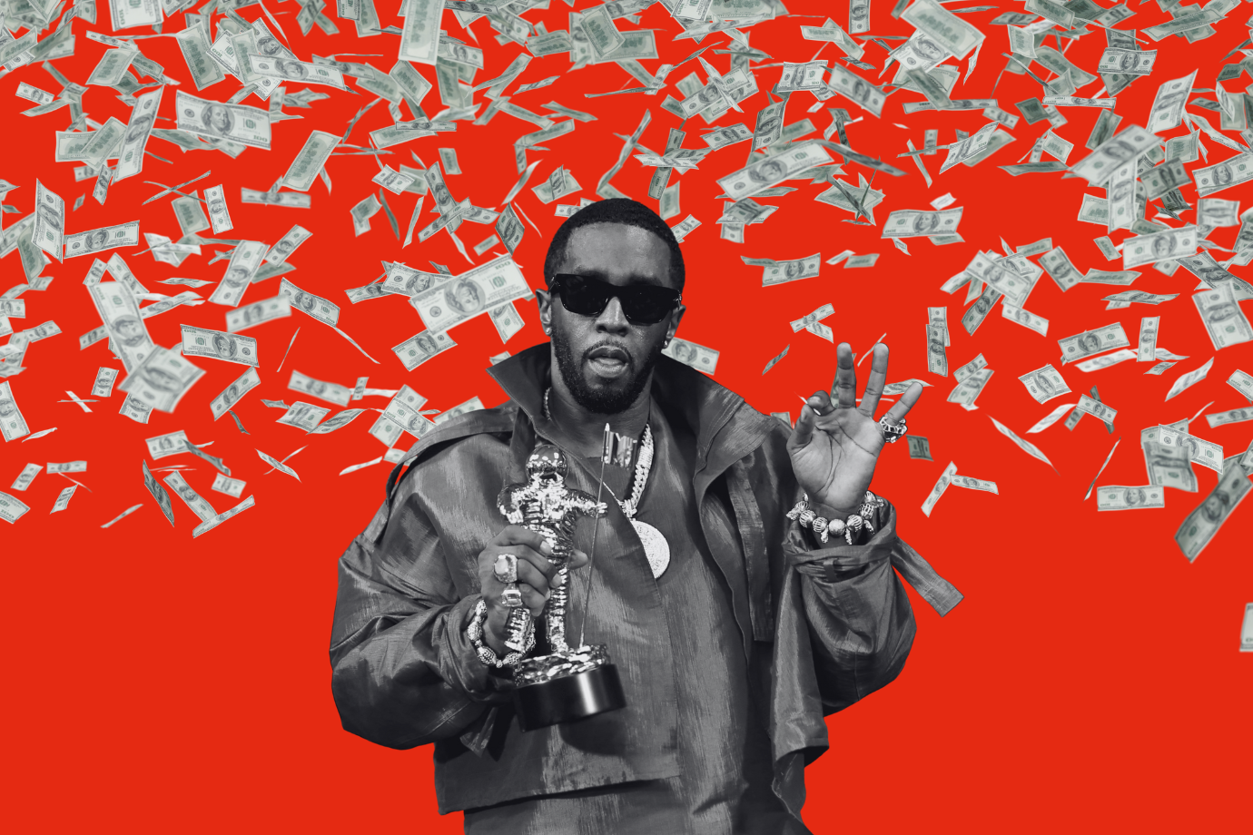 P.Diddy enfrenta crise financeira após acusações que impactam seu legado e marcas Sean "Diddy" Combs: queda no patrimônio e reviravolta na carreira após escândalos. (Foto: Dimitrios Kambouris/Getty Images)