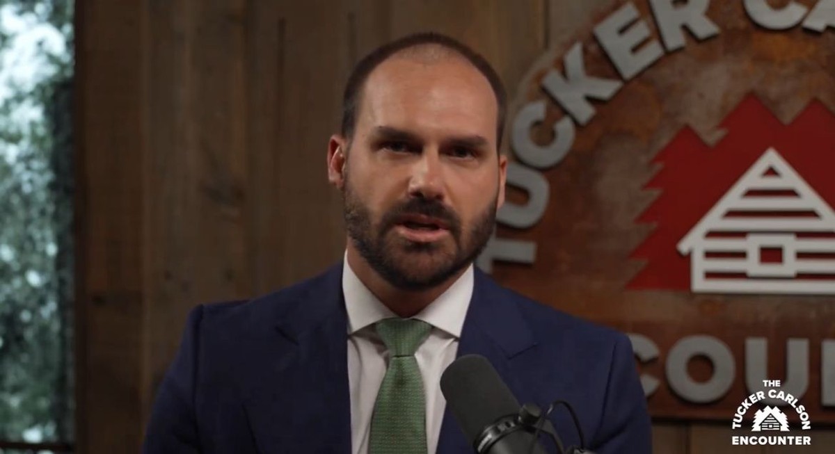 Eduardo Bolsonaro: nos EUA (Foto: Reprodução)