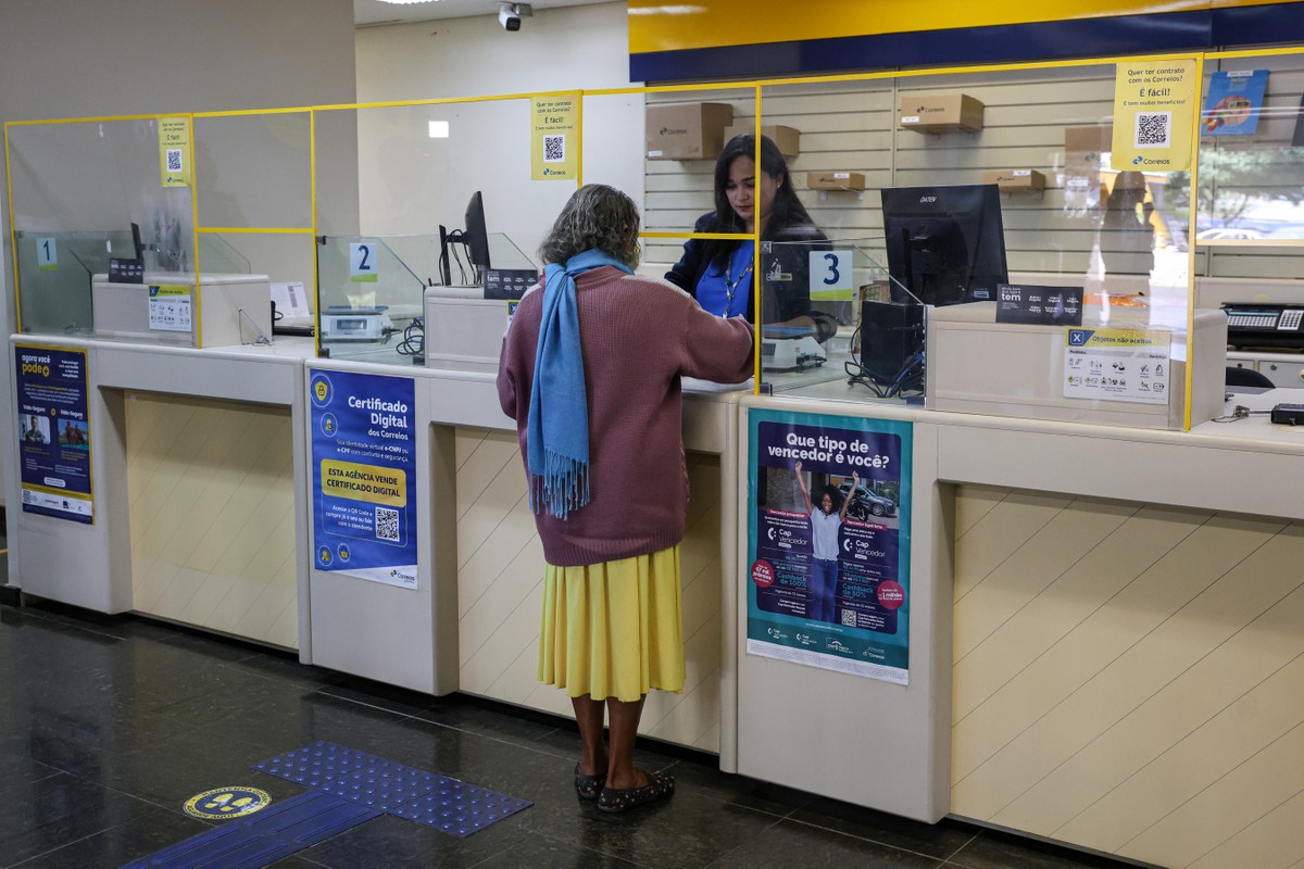 Agência dos Correios, em Brasília — Foto: Antonio Cruz/Agência Brasil